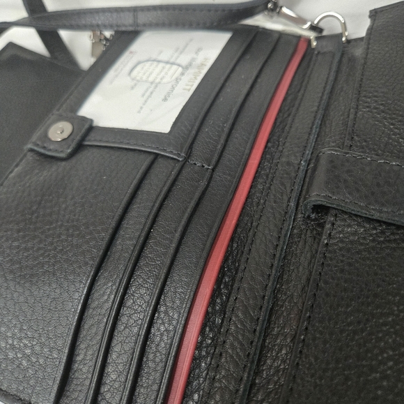 Hammitt Levy Wallet/Crossbody Black and Gunmetal - Picture 11 of 16